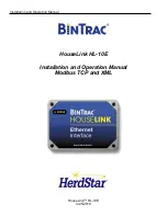 Предварительный просмотр 1 страницы BINTRAC HouseLink HL-10E Installation And Operation Manual