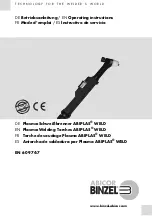 Предварительный просмотр 1 страницы Binzel ABIPLAS WELD Operating Instructions Manual