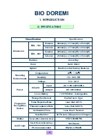 Предварительный просмотр 5 страницы Bio-Doremi BDL-600 User Manual