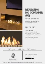 Preview for 1 page of BIO FIRES REGULATING BIO CONTAINER 50 Installation & Specifications Manual