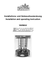 Preview for 1 page of Bio Green WARMAX POWER 5 Installation And Operating Instruction