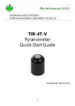 Предварительный просмотр 1 страницы Bio Instruments TIR-4T-V Quick Start Manual