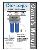 Bio-Logic PURE WATER PACK BIO 1.5 PWP Owner'S Manual предпросмотр