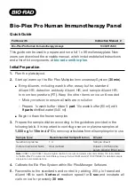 Preview for 1 page of BIO RAD Bio-Plex Quick Manual