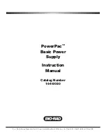 BIO RAD PowerPac User Manual preview