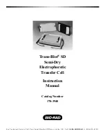 BIO RAD Trans-Blot SD Instruction Manual предпросмотр