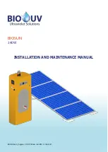 BIO UV BIOSUN 340 Installation And Maintenance Manual preview