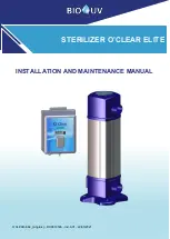 Preview for 1 page of BIO UV O'CLEAR ELITE Installation And Maintenance Manual