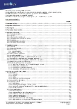 Preview for 2 page of BIO UV O'CLEAR ELITE Installation And Maintenance Manual