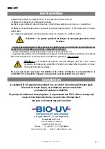 Предварительный просмотр 29 страницы BIO UV UV10 Installation And User Manual