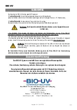 Предварительный просмотр 71 страницы BIO UV UV10 Installation And User Manual