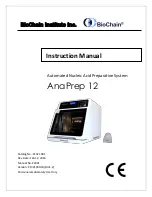 Предварительный просмотр 1 страницы BioChain AnaPrep 12 Instruction Manual