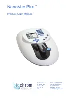 Предварительный просмотр 1 страницы biochrom NanoVue Plus User Manual