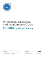 Предварительный просмотр 1 страницы Bioclimatic MC-880 Series Installation, Operation And Maintenance Manual