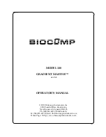 Предварительный просмотр 3 страницы Biocomp GRADIENT MASTER 108 Operating Manual