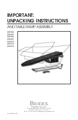 Preview for 1 page of biodex 058-870 Unpacking Instructions And Assembly