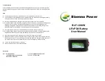 Предварительный просмотр 2 страницы Bioenno Power BLF-1206W User Manual