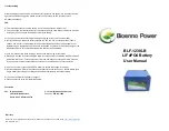 Предварительный просмотр 2 страницы Bioenno Power BLF-1230LB User Manual