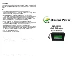 Предварительный просмотр 2 страницы Bioenno Power BLF-2420A User Manual