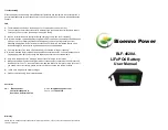 Предварительный просмотр 2 страницы Bioenno Power BLF-4820A User Manual