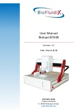 BioFluidix BioSpot BT600 User Manual предпросмотр