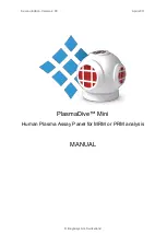 Предварительный просмотр 1 страницы Biognosys PlasmaDive Mini Manual