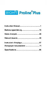 Preview for 4 page of Biohit 728010 Instruction Manual