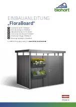 Biohort FloraBoard Assembly Manual preview