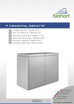 Предварительный просмотр 1 страницы Biohort HighBoard 160 Assembly Manual