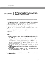 Preview for 18 page of Biokan ROASTER GR120 Manual