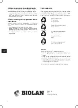 Предварительный просмотр 58 страницы BIOLAN BIOLANeco Instructions For Use Manual