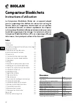 Preview for 28 page of BIOLAN BIOWASTE COMPOSTER Instructions For Use Manual