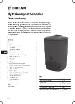 Preview for 18 page of BIOLAN COMPOSTER FOR SUMMER COTTAGE USE User Manual