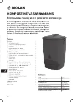 Preview for 38 page of BIOLAN COMPOSTER FOR SUMMER COTTAGE USE User Manual