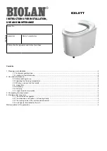 BIOLAN ICELETT Instructions For Installation, Use And Maintenance preview