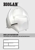 BIOLAN Naturum Instructions For Installation, Use And Maintenance Manual preview