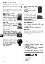 Preview for 10 page of BIOLAN POPULETT 200 Instructions For Installation, Use And Maintenance Manual