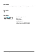 Предварительный просмотр 6 страницы BION TECHNOLOGIES DD 100 User Manual