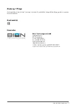 Предварительный просмотр 11 страницы BION TECHNOLOGIES DD 100 User Manual