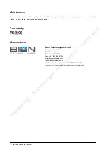 Preview for 8 page of BION TECHNOLOGIES linea xs eco pureColor User Manual