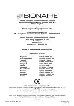 Preview for 46 page of Bionaire BAC015X Instruction Manual