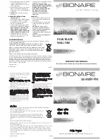 Preview for 1 page of Bionaire BDWLF1609-IN Instruction Manual