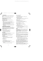 Preview for 20 page of Bionaire BEF5000 -  2 Instruction Manual