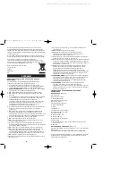 Preview for 32 page of Bionaire BEF5000 -  2 Instruction Manual