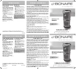 Preview for 1 page of Bionaire BFH6616 Instruction Leaflet