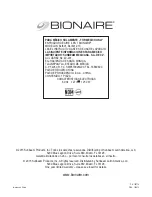 Предварительный просмотр 11 страницы Bionaire BLI601 Instruction Manual