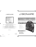 Preview for 1 page of Bionaire BPF1696 Instruction Manual