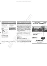 Preview for 1 page of Bionaire Breeze BSF152T Instruction Leaflet