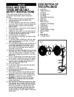 Preview for 2 page of Bionaire BSF1609RC Instruction Manual