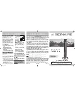 Preview for 1 page of Bionaire BT36RU Instruction